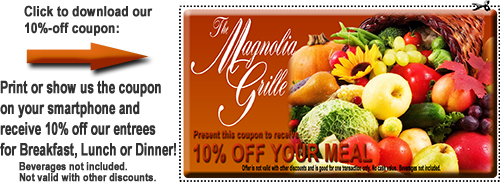 Receive 10% Off at The Magnolia Grille